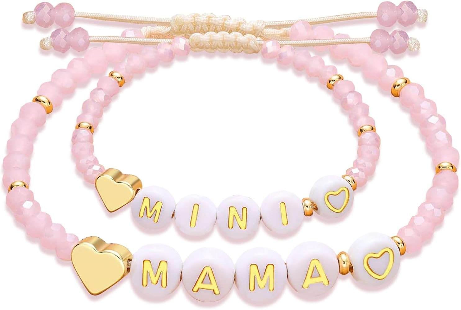 Mother Daughter Bead Bracelet Set for 2, Mommy and Me Matching Bead Bracelet, Mama and Mini Match... | Amazon (US)