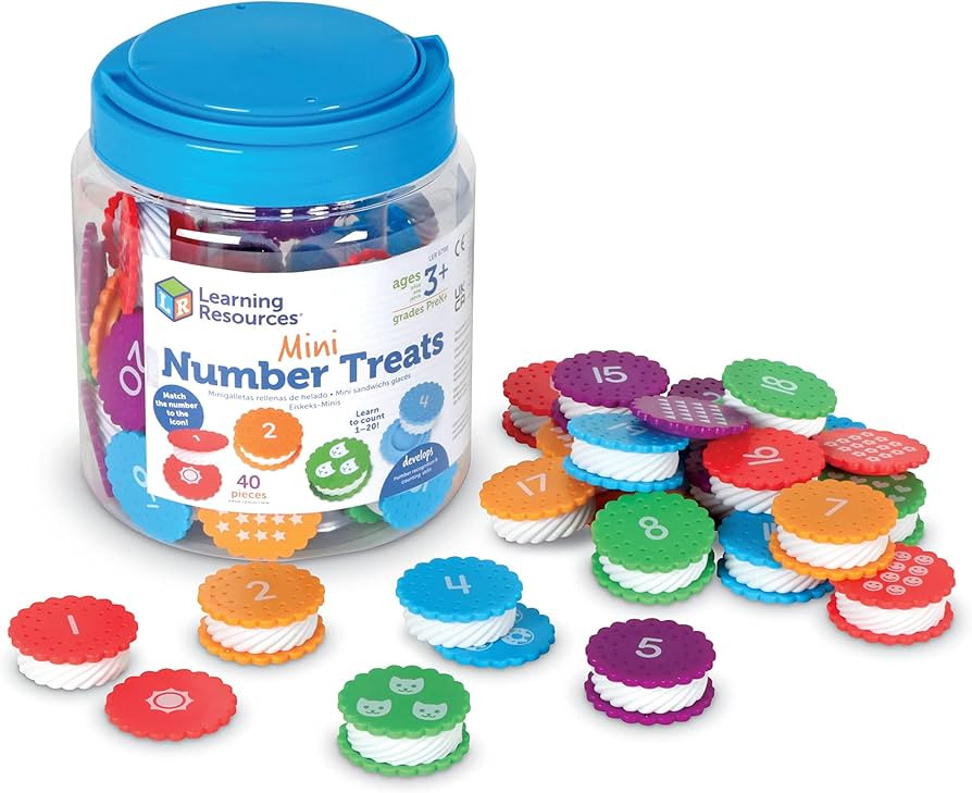 Learning Resources Mini Number Treats, 40 Pieces, Ages 3+, Cookies Toys, Learning & Education Toy... | Amazon (US)