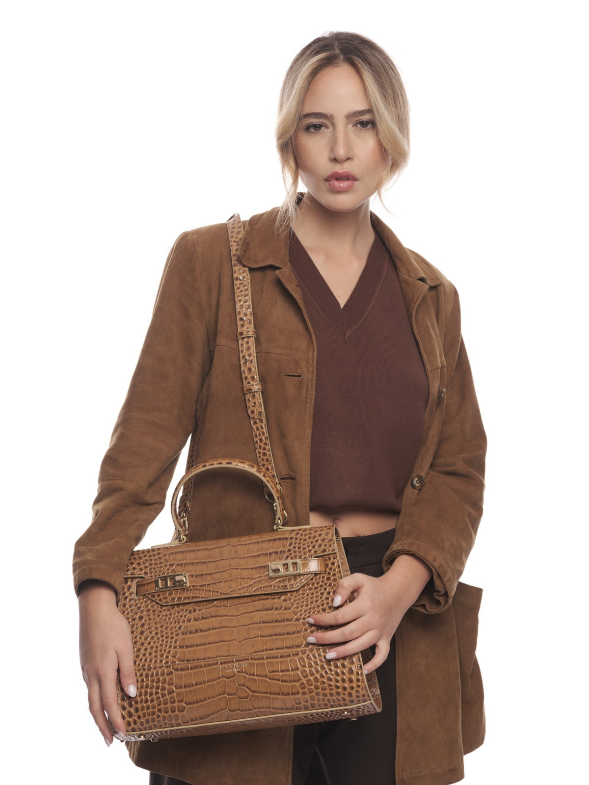 Teddy Blake Kim Croco 14" - Brown | Macy's
