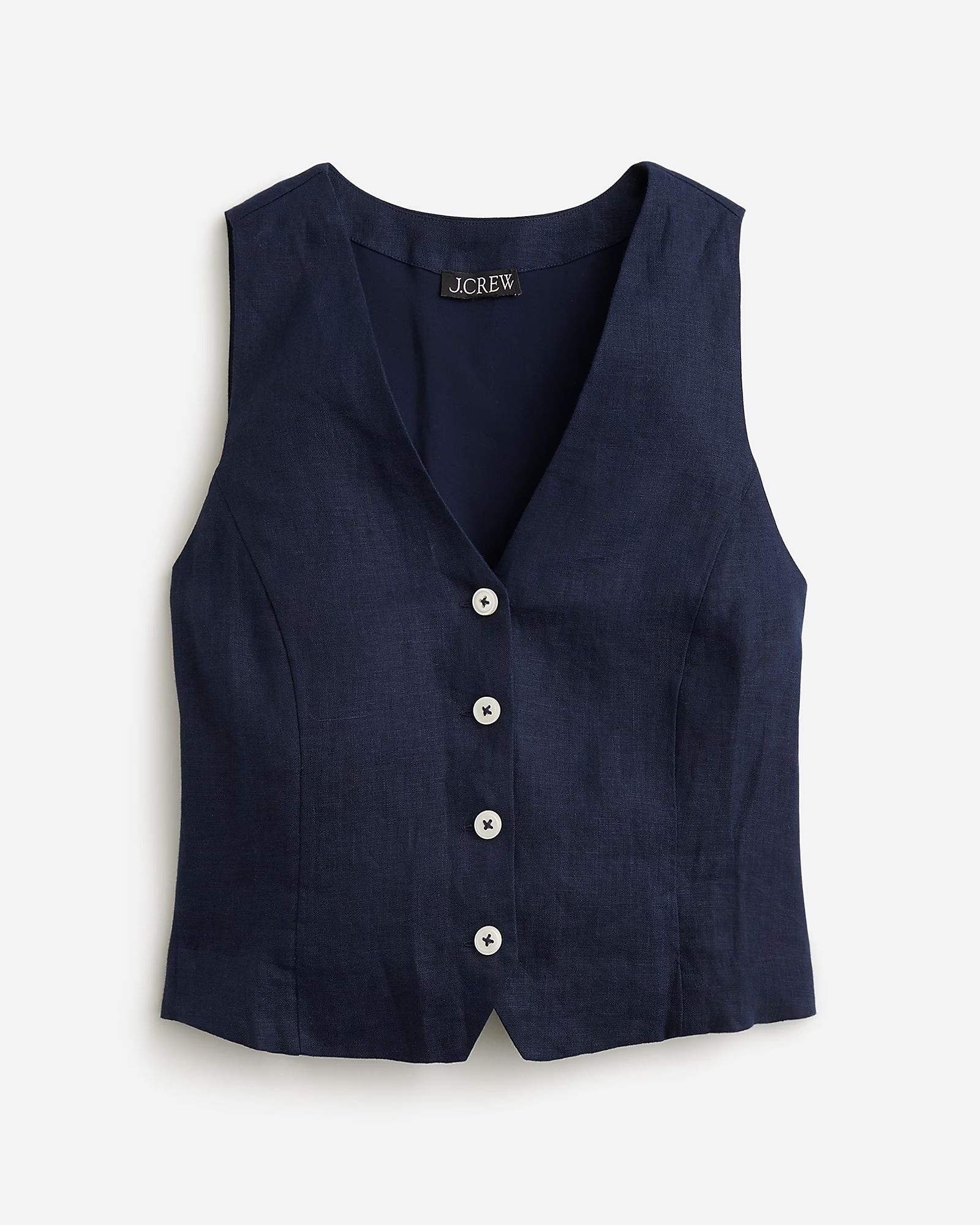 Slim-fit linen vest | J.Crew US