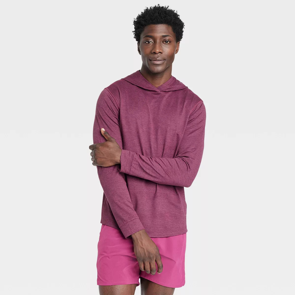 Men's Soft Stretch Hooded Long Sleeve Top - All In Motion™ | Target