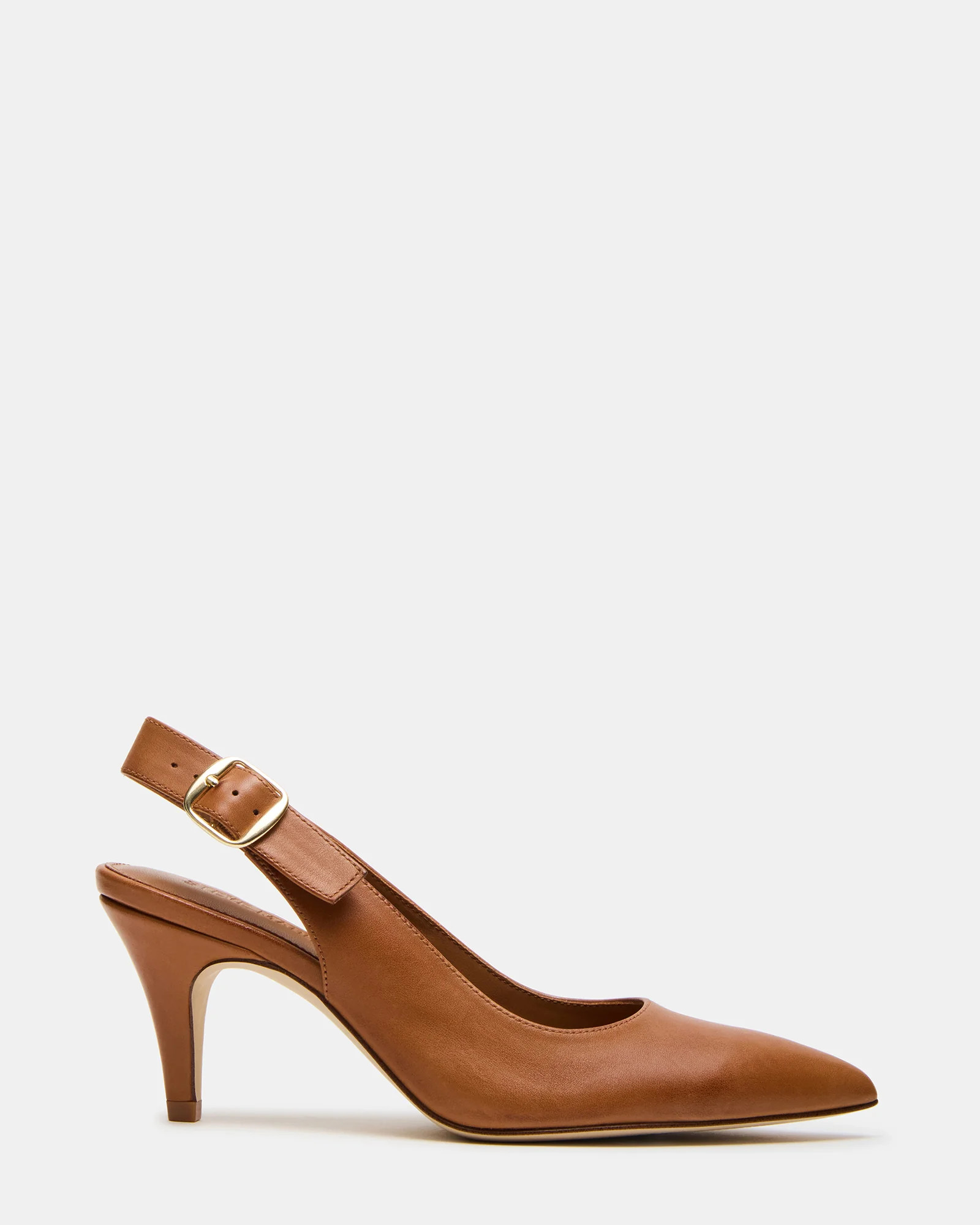 ELODINE Tan Leather Pointed-Toe Slingback Pump Heel | Women's Heels | Steve Madden (US)