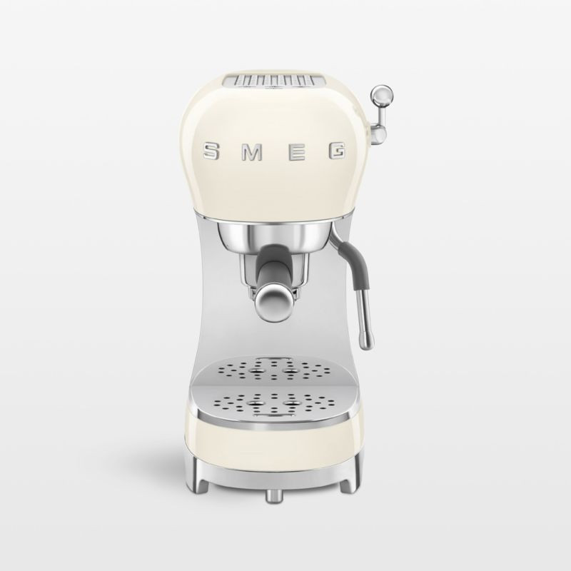 SMEG Cream Manual Espresso Machine + Reviews | Crate & Barrel | Crate & Barrel