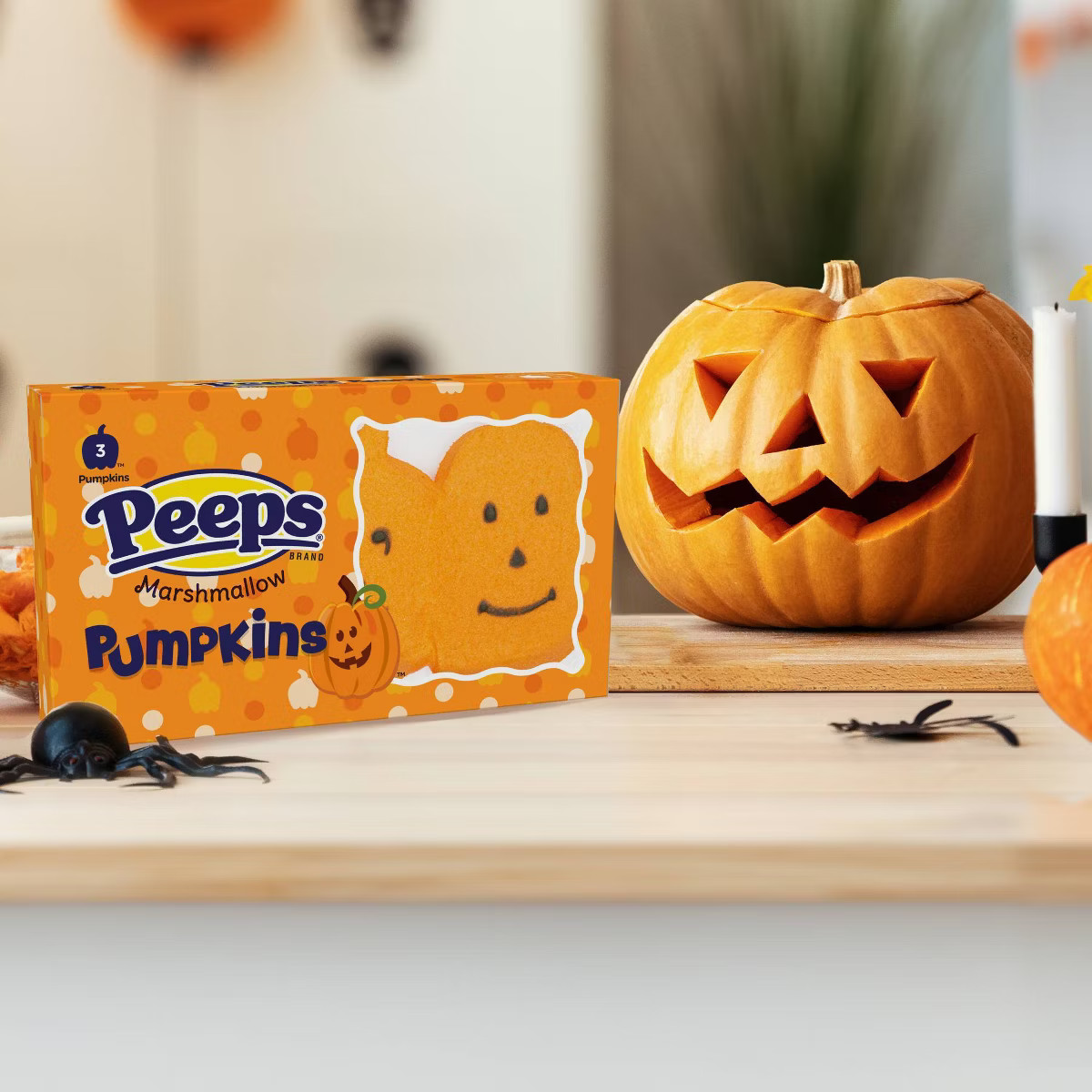 Peeps Halloween Marshmallow Pumpkins Candy - 1.5oz/3ct | Target