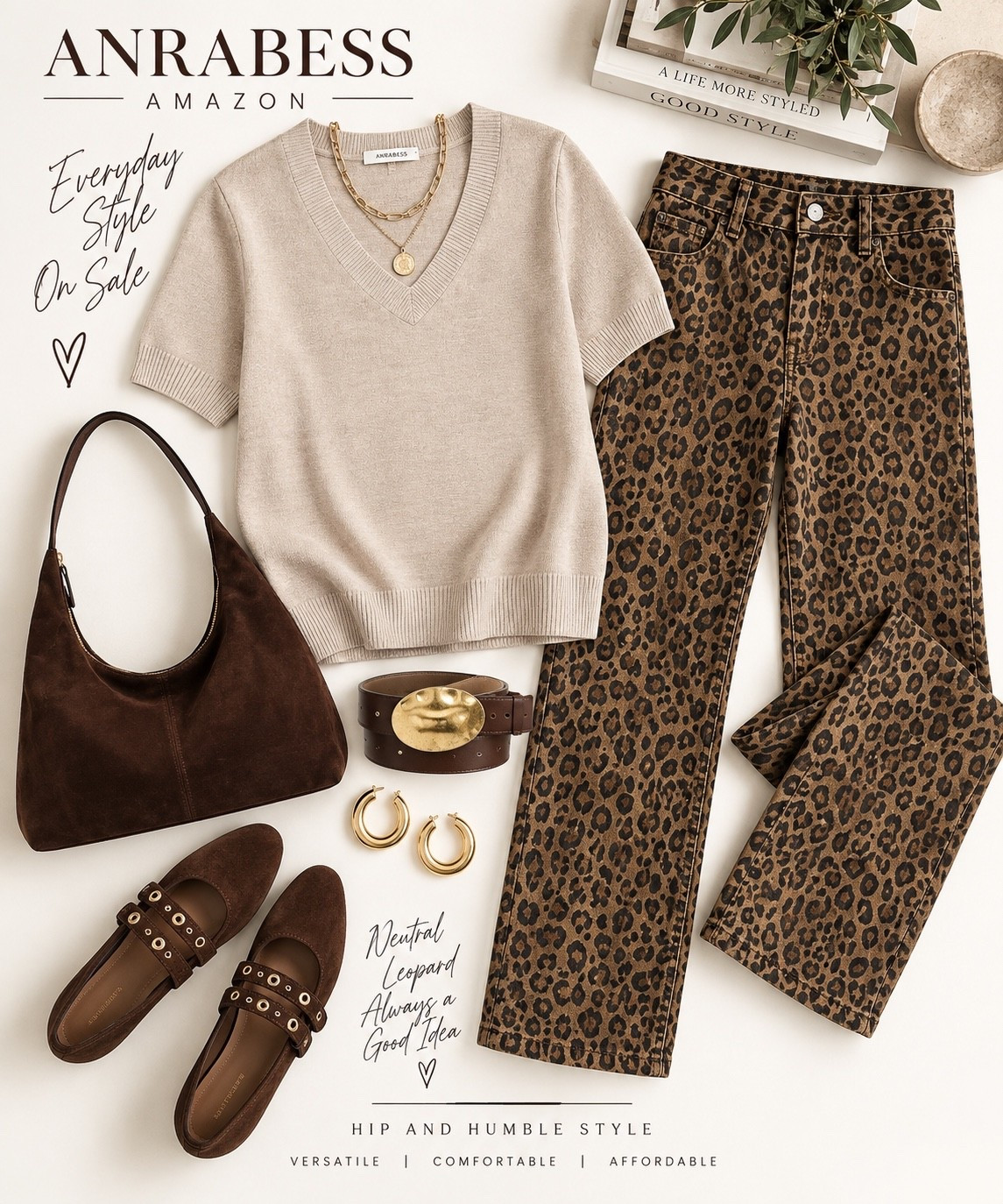 Cute fall transition outfit from Amazon by Anrabess leopard pants, sweater, gold accessories

#LTKootd #LTKgrwm #LTKSeasonal