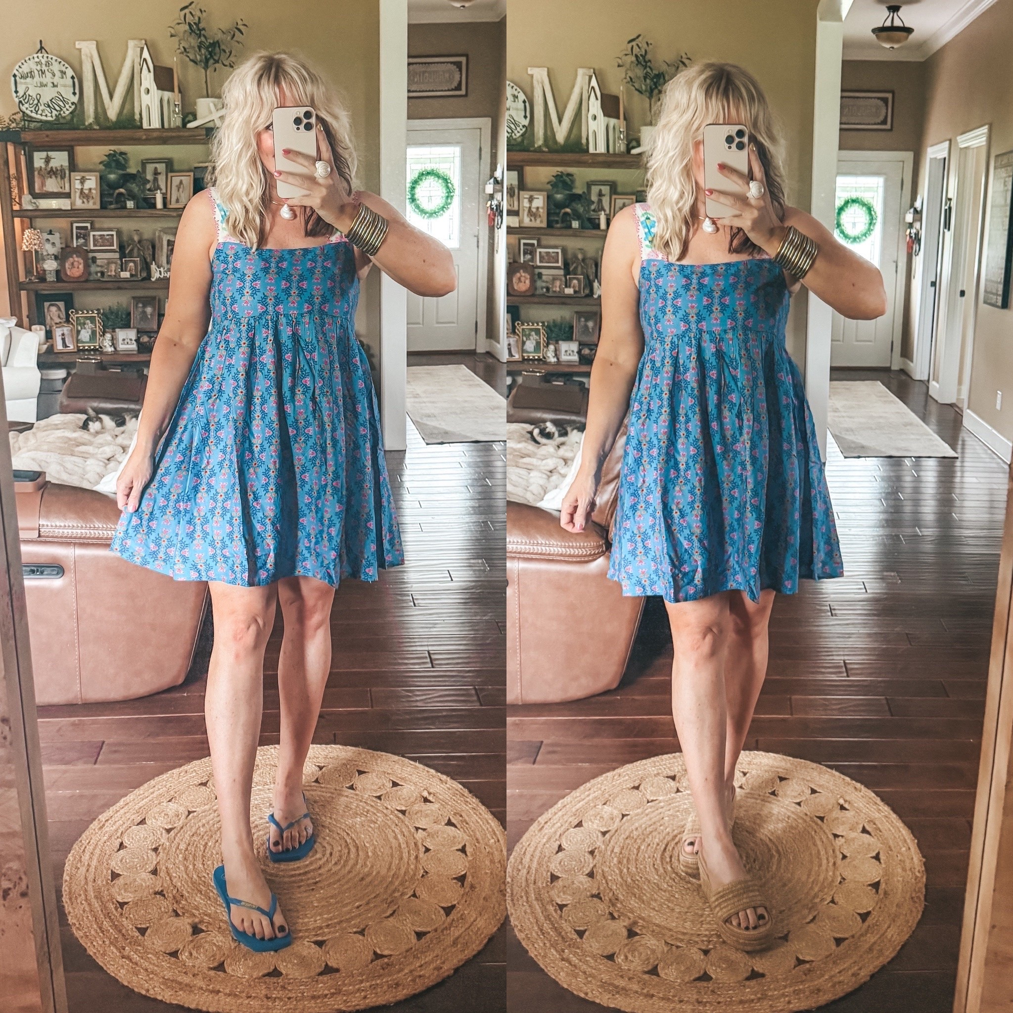 Love this print and the colors are gorgeous! I’m in a medium. It’s also perfect to dress up or wear casual. 
@Natural Life #naturallife #summerdress #summeroutfit #vacationdress