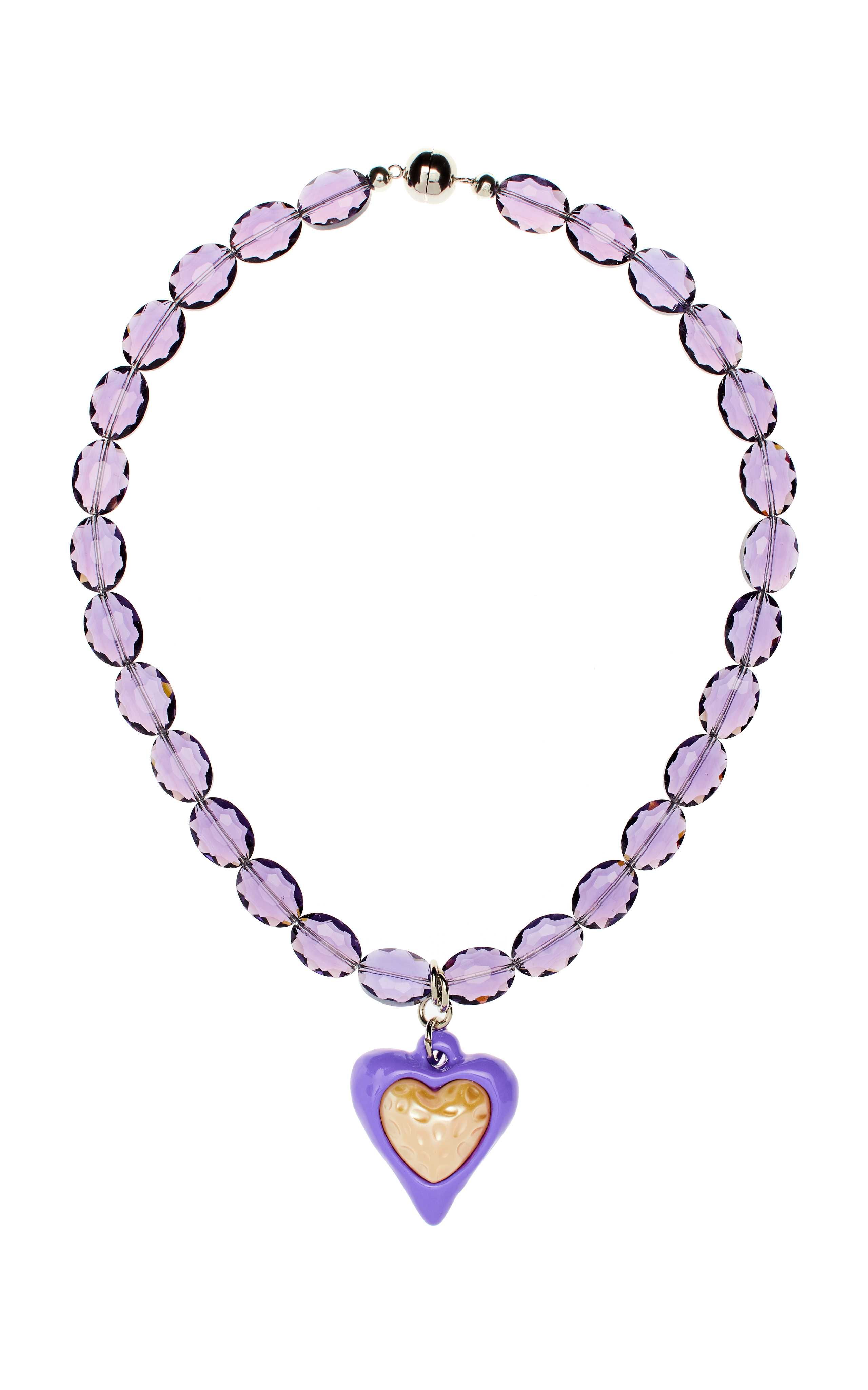 Exclusive House Of Hearts Sterling Silver Resin, Glass Necklace | Moda Operandi (Global)