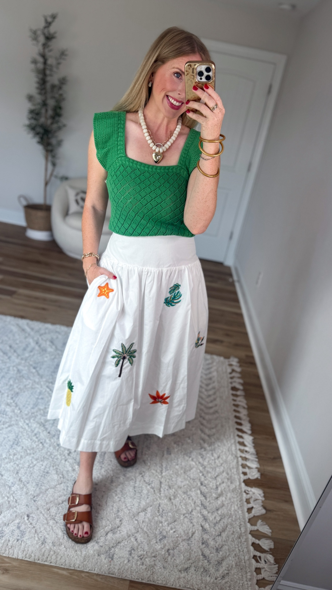 Daily try on, Walmart outfit, Walmart fashion, Walmart try on, free assembly, square neck tank, embroidered midi skirt

#LTKootd #LTKmomlife
