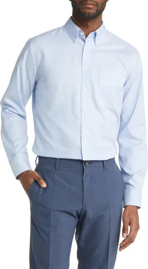 Trim Fit Non-Iron Royal Oxford Solid Button-Down Dress Shirt | Nordstrom