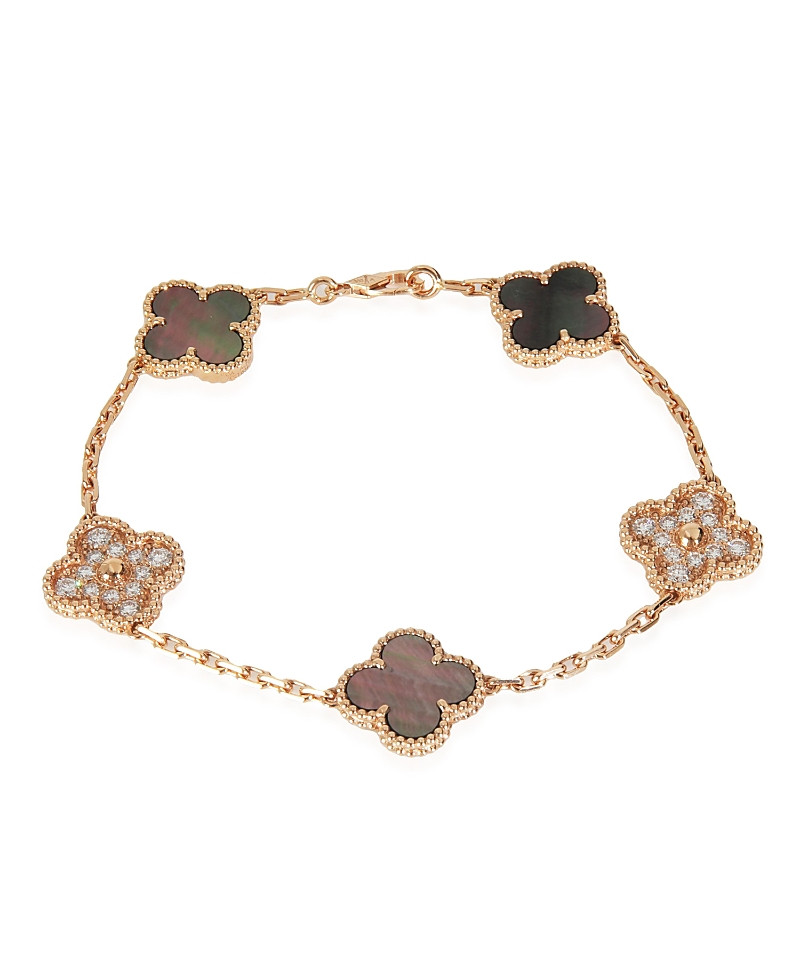 Pre-Owned Van Cleef & Arpels Vintage Alhambra 18k Rose Gold Bracelet | Bloomingdale's (US)