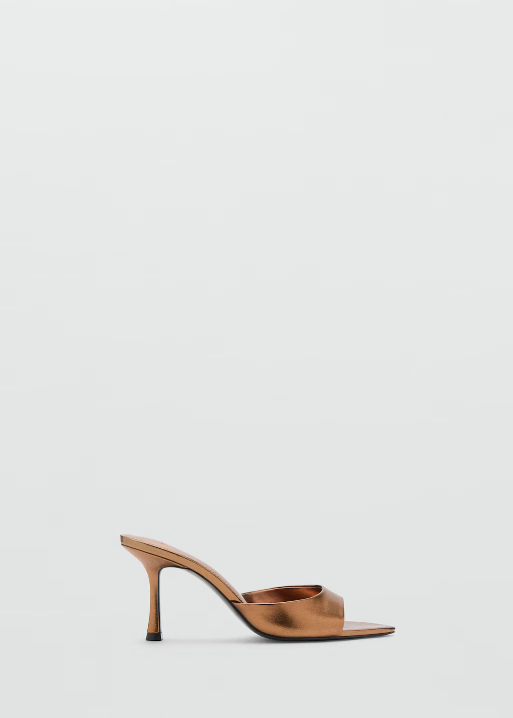 Metallic-effect heeled sandals - Women | MANGO USA | Mango (US/MX/AU)