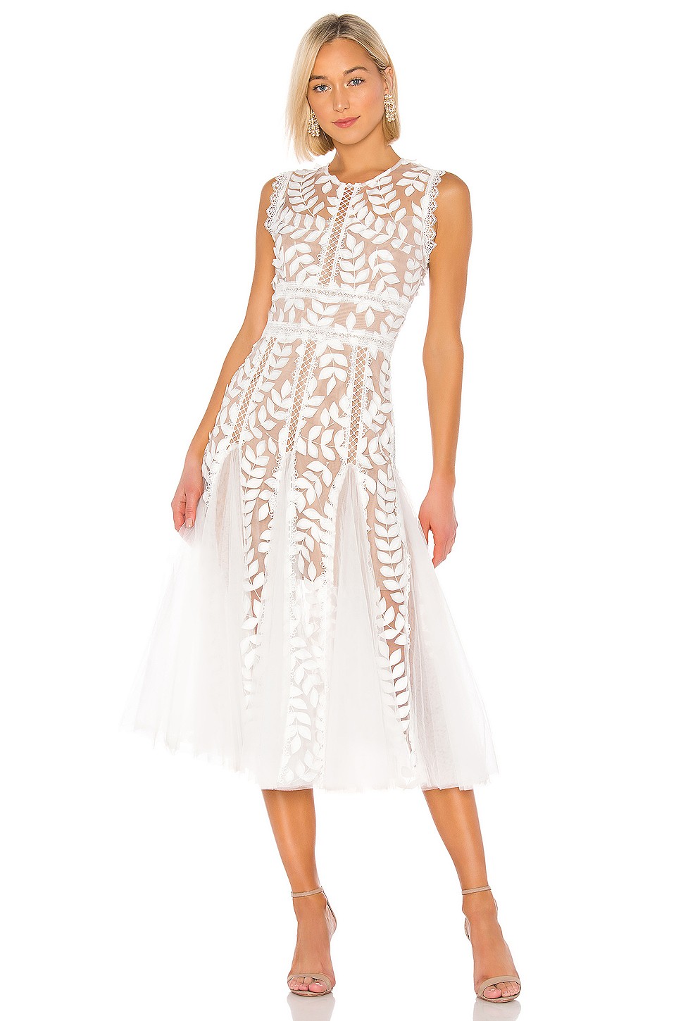 Bronx and Banco Saba Blanc Midi Dress in White from Revolve.com | Revolve Clothing (Global)