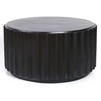 Black Cement Round Coffee Table for Outdoors and Indoors | Wayfair North America