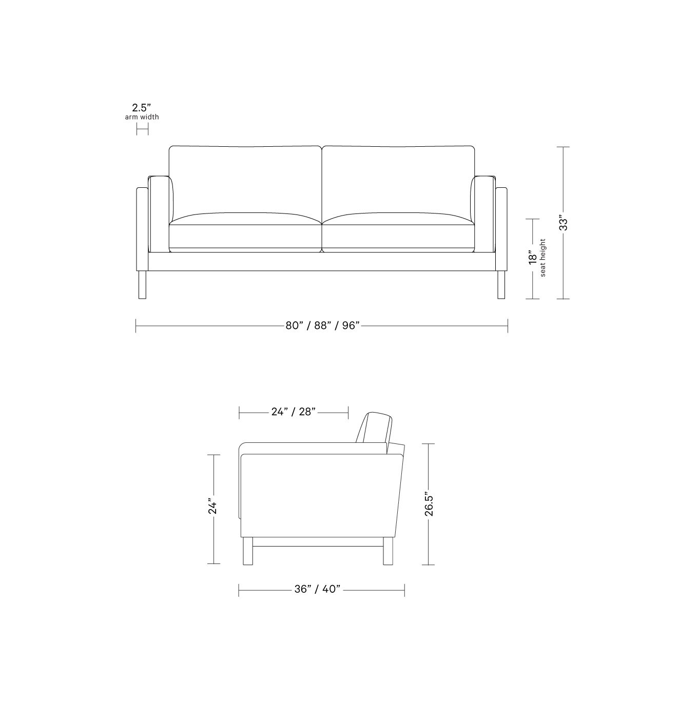 Gaby Leather 2-Seat Sofa | Interior Define