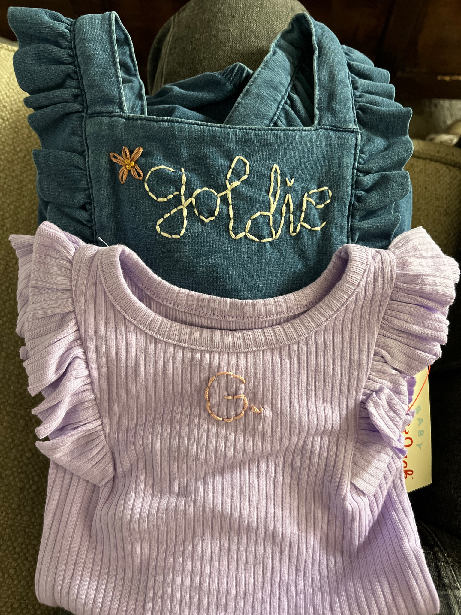 These are precious!! I had fun embroidering on them. So cute for a babygirl! 

#LTKbaby #LTKkids #LTKbump