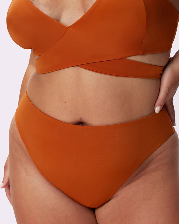 High-Rise Brief Bikini Bottom | EcoSplash Swim (Golden Hour) | Parade