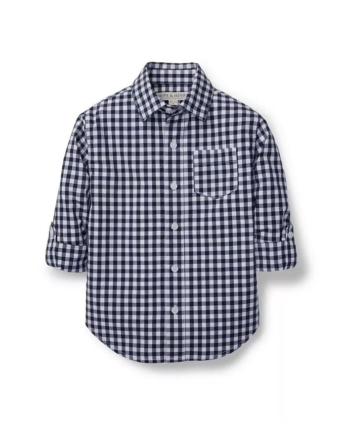 Boyss' Organic Poplin Button Down Shirt, Kids | Macy's