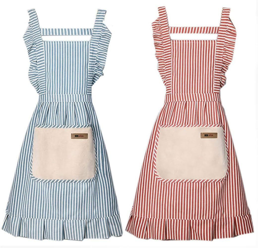 2 Pack Kitchen Cooking Aprons Vest, Adjustable Bib Soft Chef Apron with The vest does not slip on... | Amazon (US)