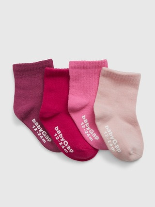 Toddler 100% Organic Cotton Crew Socks (4-Pack) | Gap (US)