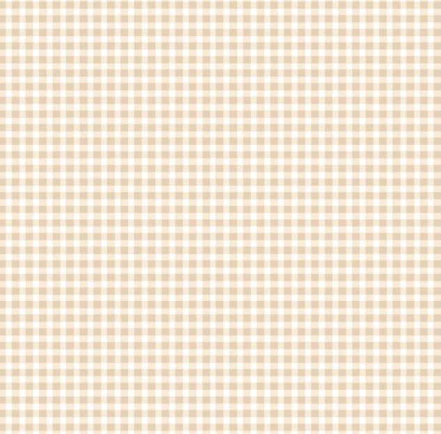 Beige, Tan, Gingham, Check, Accent Fabric, Beautiful Basics, Maywood Studios, MAS610-E2, by The Y... | Amazon (US)