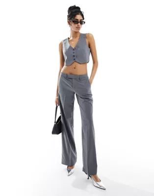 Bershka tailored waistcoat and trousers co-ord in grey | ASOS (Global)