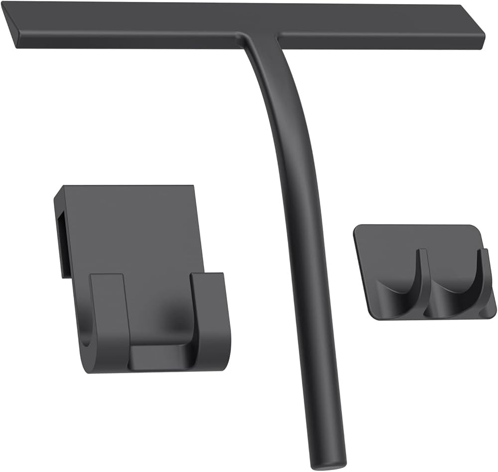 Anlynwooh Squeegee, Matte Black 9 inch, Streak Free Cleaning, Shower Squeegee for Glass Doors, Ba... | Amazon (US)