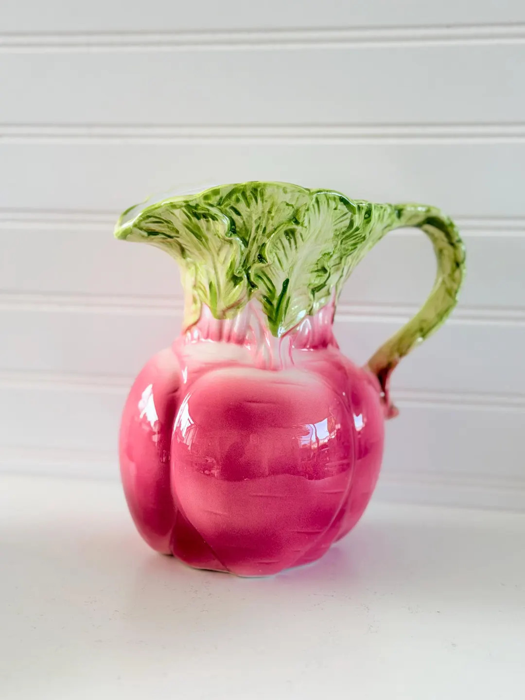 Vintage Radish/ Turnip Majolica Style Pitcher | Etsy (Global)
