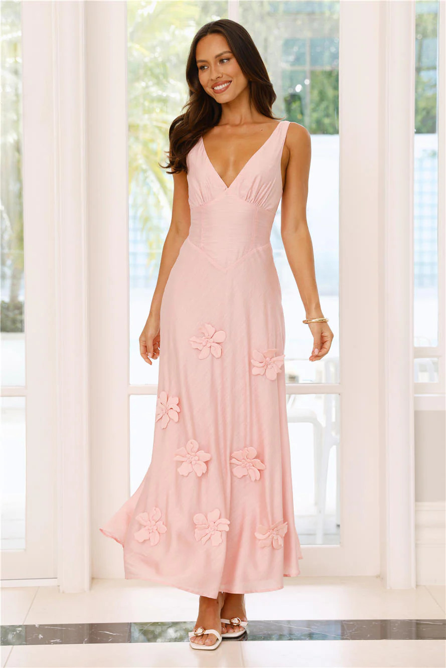 Juicy Floral Maxi Dress Pink | Hello Molly (US)