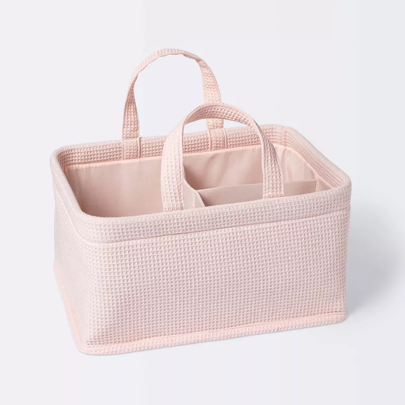Waffle Weave Rectangular Diaper Caddy with Handles - Cloud Island™ | Target