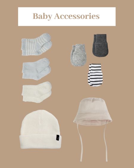 Baby accessories. Baby socks. Neutral colors. Baby hats. 

#LTKkids #LTKfamily #LTKbaby