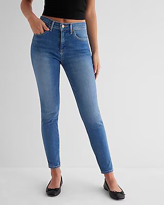 Mid Rise Medium Wash Skinny Jeans | Express