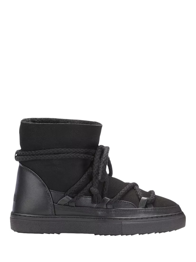 INUIKII Classic Leather Blend Trainer Boots, Black | John Lewis (UK)