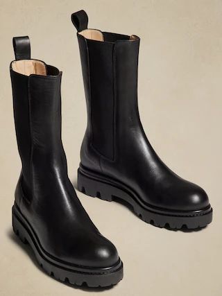 Hudson Tall Leather Chelsea Boot | Banana Republic (US)