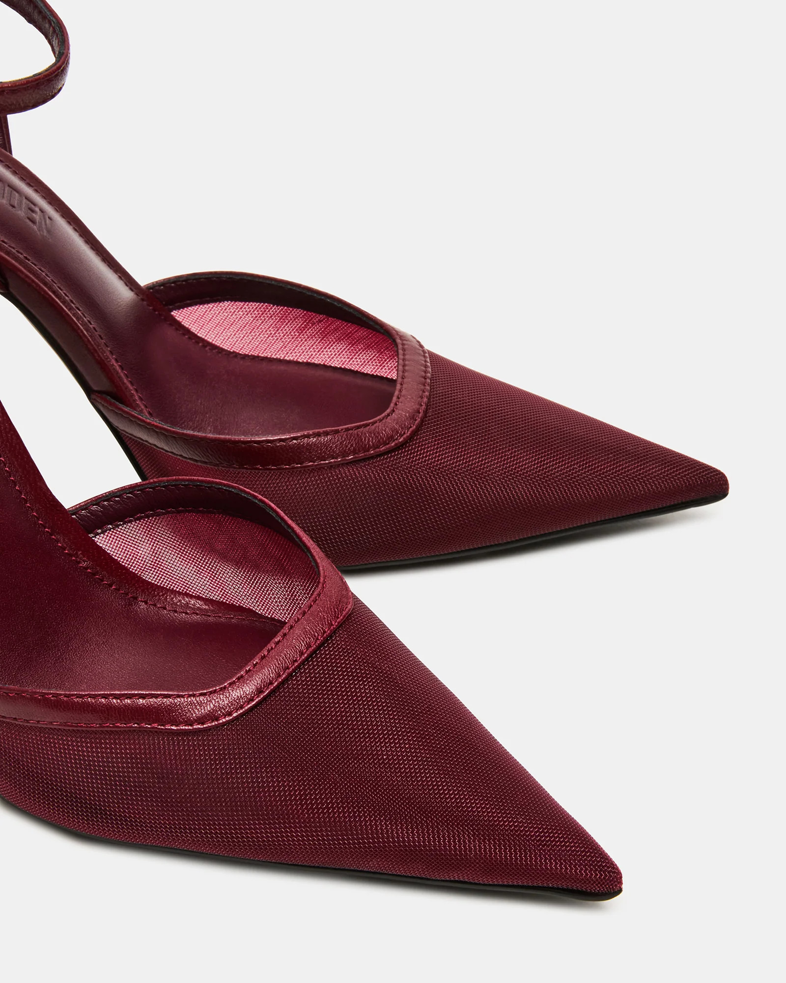 ALLIANCE Mesh Burgundy Pointed-Toe Pump Women's Heel | Steve Madden (US)