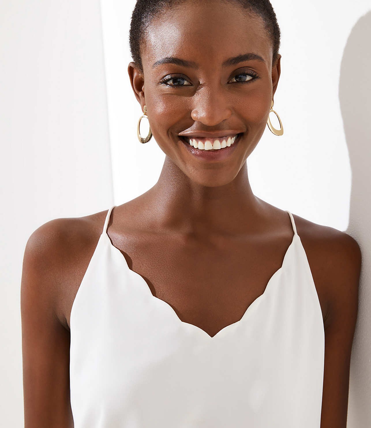 Scalloped Strappy Cami | LOFT | LOFT