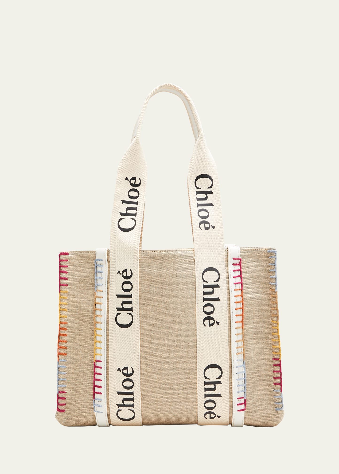 Chloe Woody Medium Multicolor Recycled Wool Tote Bag | Bergdorf Goodman