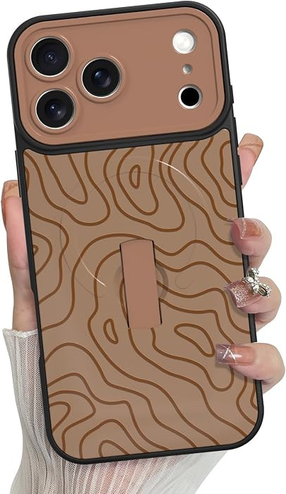 MZELQ for iPhone 17 Pro Max Case, Silicone Wave Ripple Cute Pattern, Support for MagSafe, Kicksta... | Amazon (US)