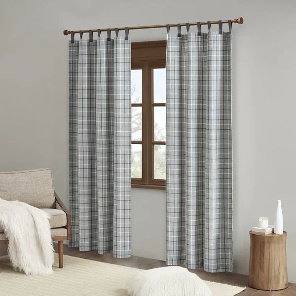 Marcum Plaid Blackout Thermal Tab Top Single Curtain Panel | Wayfair North America