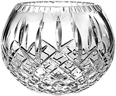 Barski- Handmade Crystal - Rose Bowl - 6" D (6 Inches Diameter) - Plaza Design - Made in Europe | Amazon (US)