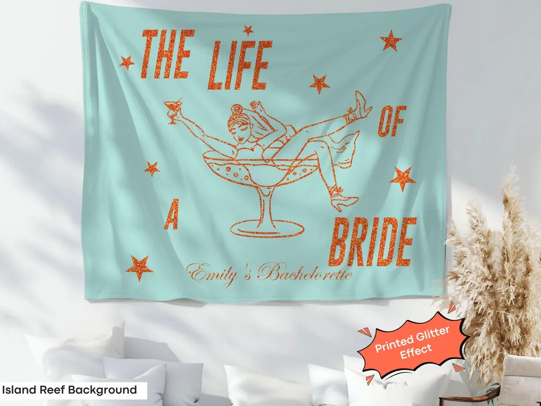 Custom The Life of a Bachelorette Party Banner Decor The Life of A Bride Photo Backdrop Showgirl ... | Etsy (US)