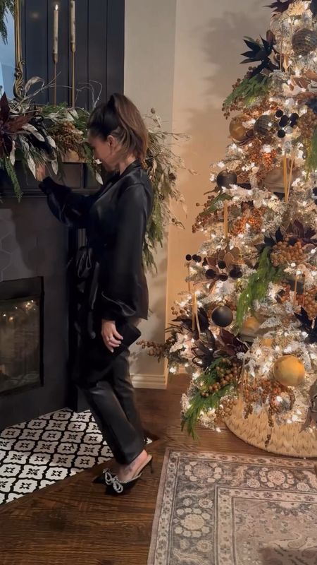 Festive holiday outfits , sequin top, satin blouse, sequin dress, leather pants, pretty sweater , rhinestone shoes 

#LTKVideo #LTKSeasonal #LTKHoliday