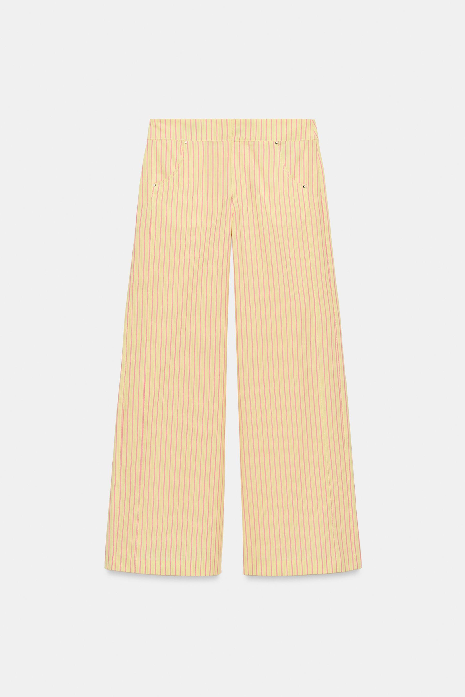 STRIPED STRAIGHT-LEG TROUSERS | Zara US