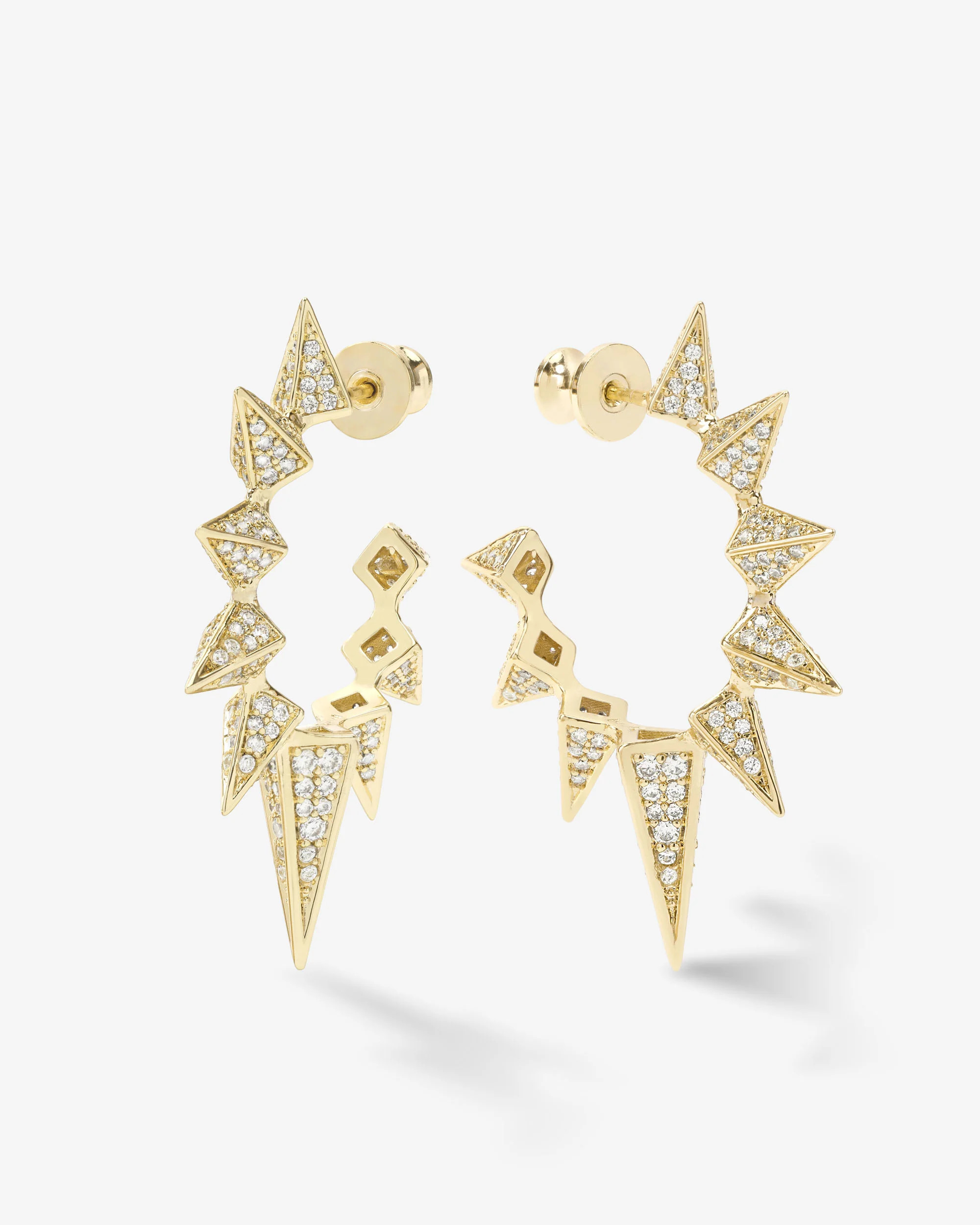 Gabriella's Big Sista Pavé Hoops - Gold|White Diamondettes | Melinda Maria Jewelry