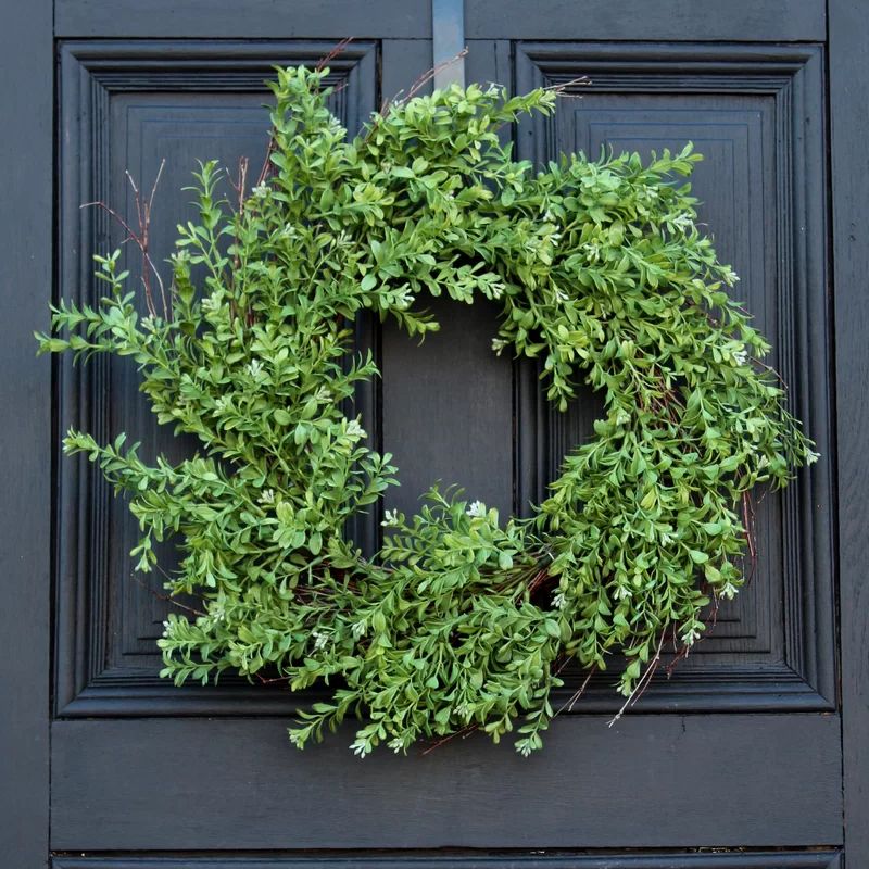 Boxwood Front Door Storm 22" Wreath | Wayfair North America