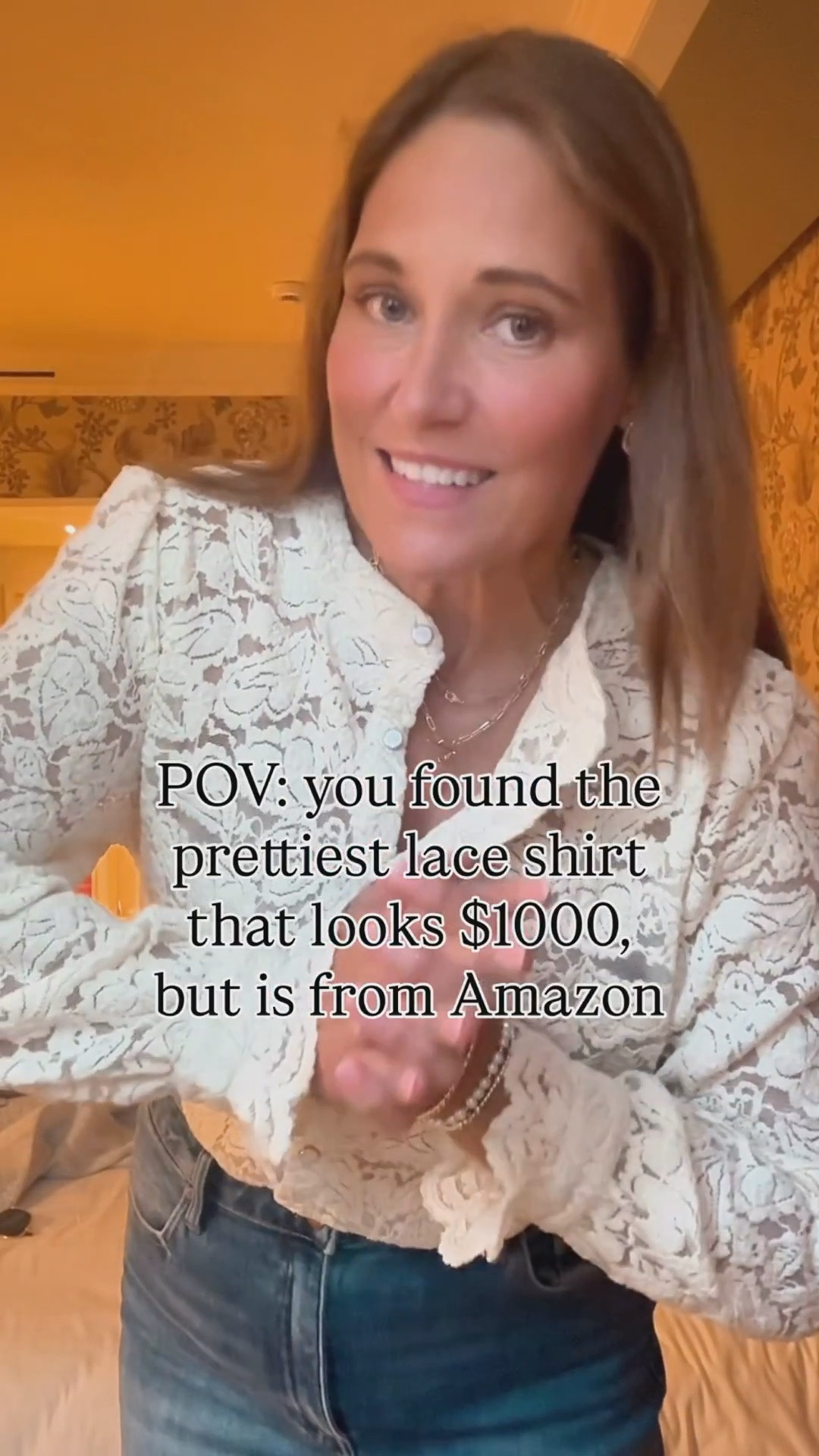 The most gorgeous lace top for under $100! Can’t believe this top is from Amazon! It’s a perfect layering piece and brings an elegant touch to every outfit! 

#LTKOver40 #LTKMidsize #LTKFindsUnder100