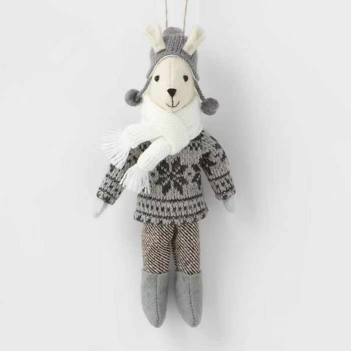 Dressed Alpaca with White Scarf Christmas Tree Ornament - Wondershop™ | Target