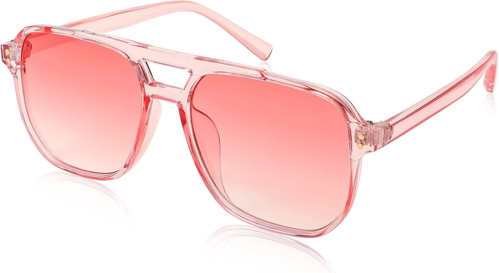 FEISEDY Retro Square Aviator Sunglasses Women Men 70s Vintage Trendy Plastic Frame Sun Glasses B2... | Amazon (US)