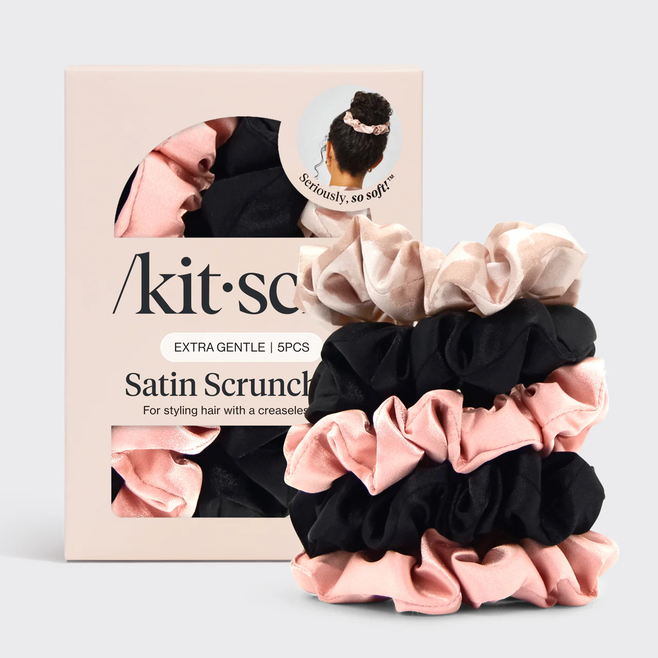 Satin Sleep Scrunchies 5pc Set | KITSCH | Kitsch