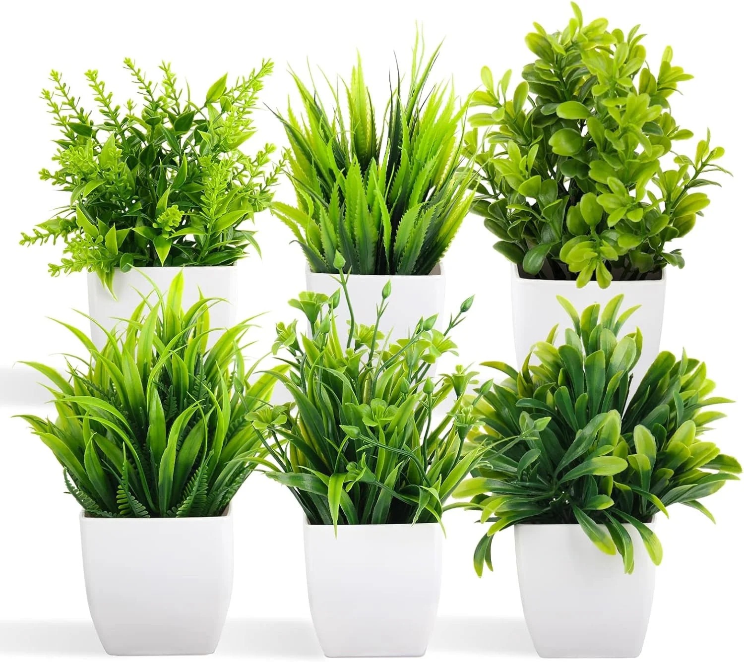 Fake Plants Mini Potted Artificial Plants, 8 Pack Artificial Eucalyptus Plants Small Houseplants ... | Walmart (US)