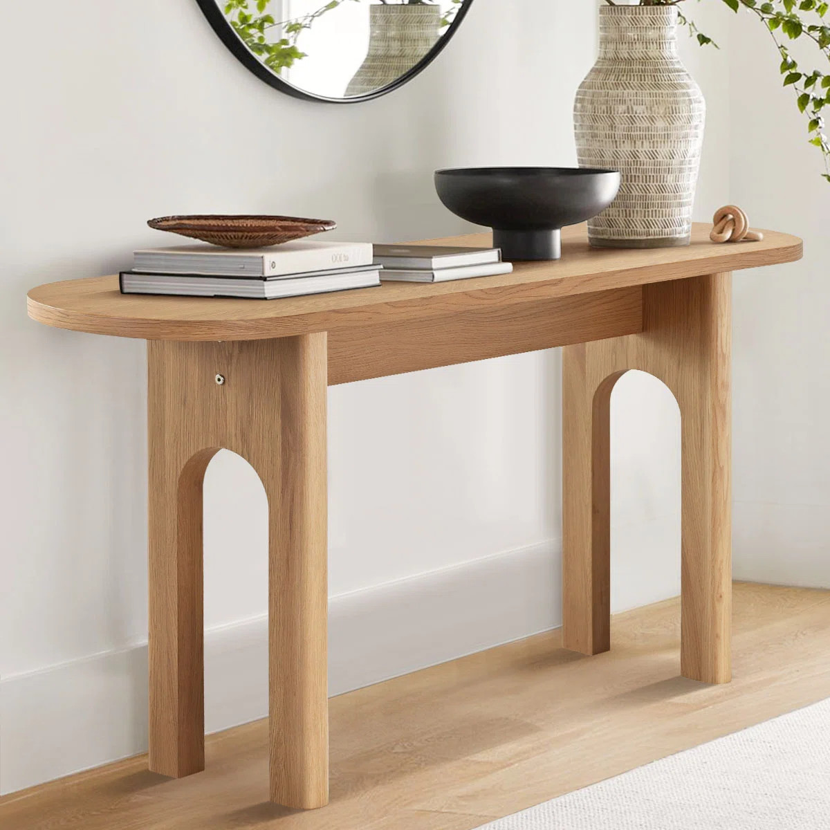 Acantha 60" Ovalentry Manufactured Wood Console Table | Wayfair North America